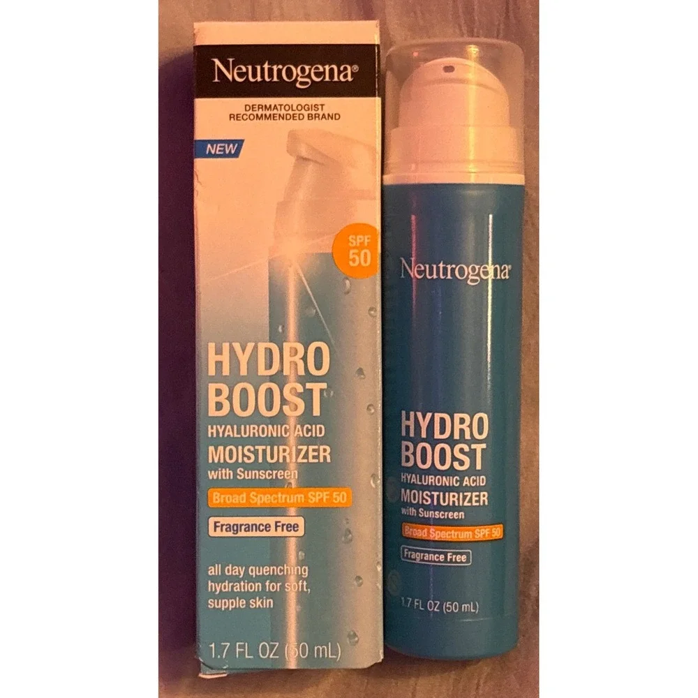 NEW Neutrogena Hydro Boost Hyaluronic Acid Moisturizer SPF 50 1.7 oz